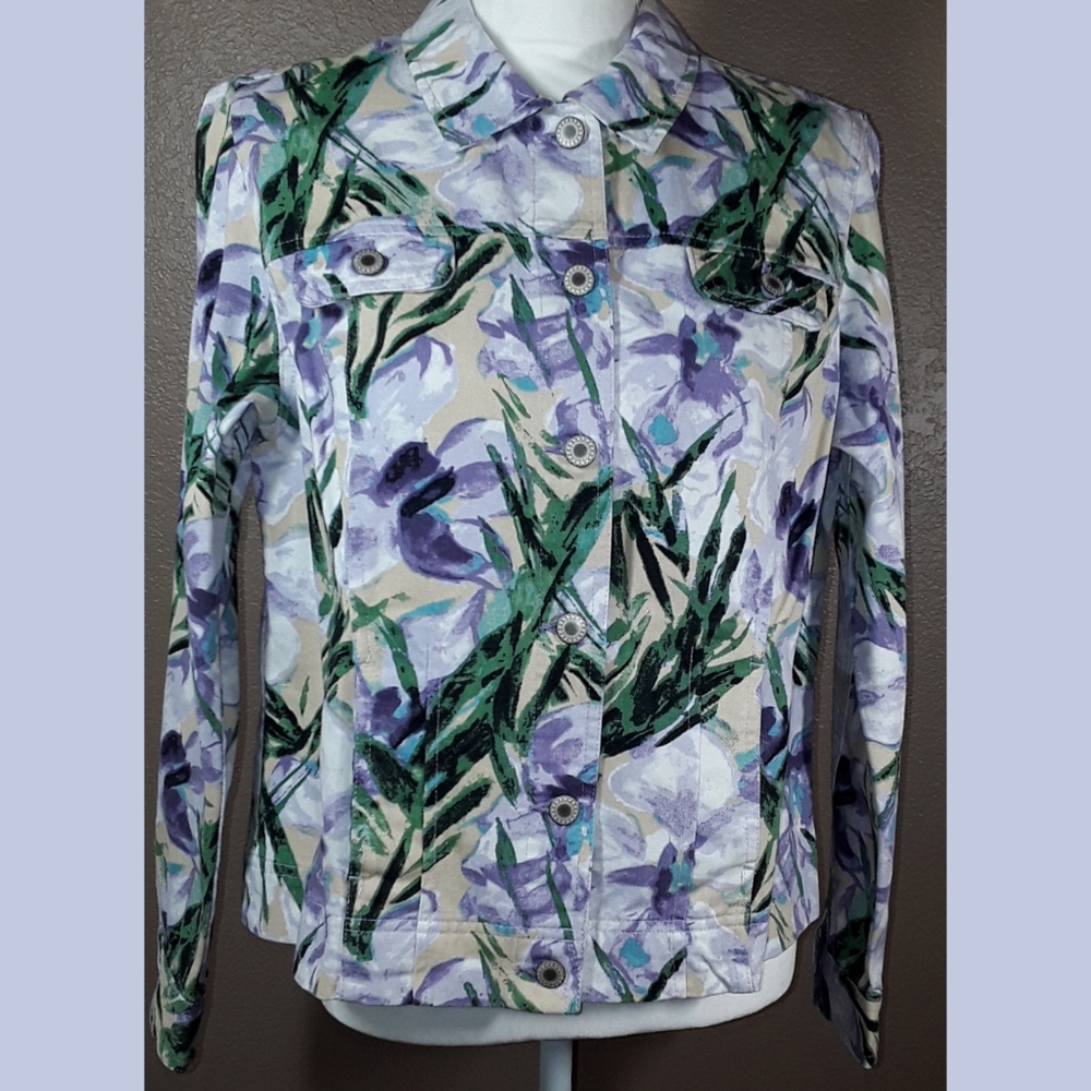 JM Collection Cotton Denim Jacket EUC